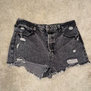 Wild Fable Charcoal Distressed Jean Shorts